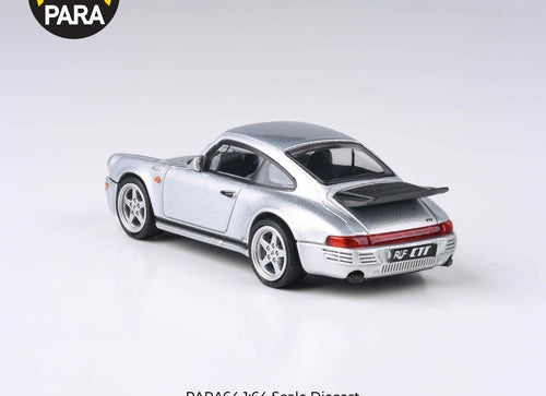 Load image into Gallery viewer, PARA64 1/64 1987 RUF CTR Yellowbird Silver RHD Diecast Model Car
