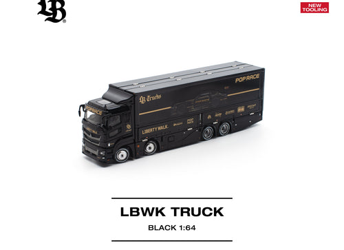 Load image into Gallery viewer, (Pre-order) POPRACE 1/64 - LBWK TRUCK - BLACK Diecast Model Car
