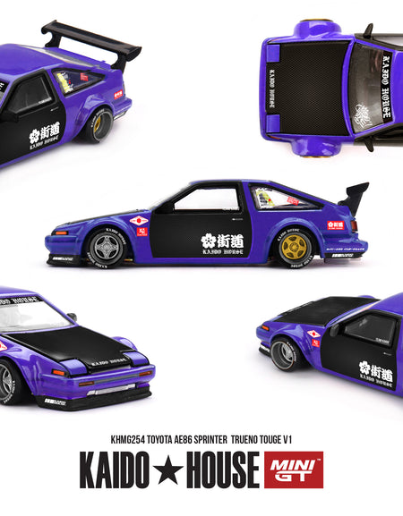 (Pre-order) Kaido House X Mini GT Toyota AE86 Sprinter Trueno TOUGE V1 #KHMG254