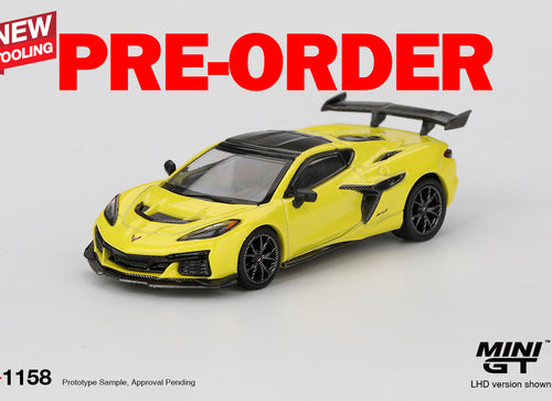 Load image into Gallery viewer, (Pre-order) MINI GT 1/64 #1158 Chevrolet Corvette ZR1 Accelerate Yellow Model

