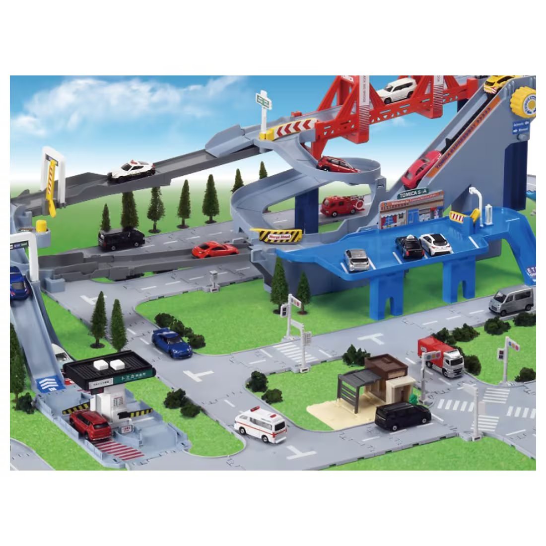 Takara Tomy Tomica World Town Tomica Town Toll Gate Playset Diorama