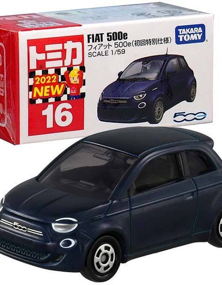 Takara Tomy Tomica Die-cast Car - Scale 1:59 NO.016 Fiat 500e (1st Ed.)