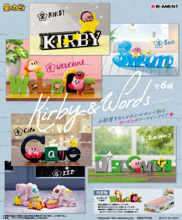 Re-Ment Kirby`s Dream Land Kirby & Words (Set of 6)  Full Box Set