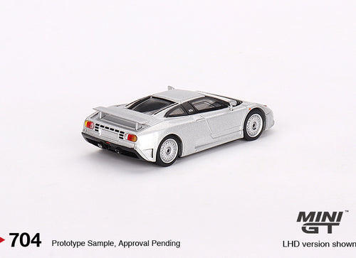 Load image into Gallery viewer, Mini GT #704 Bugatti EB110 GT Grigio Chiaro LHD Diecast Model Car
