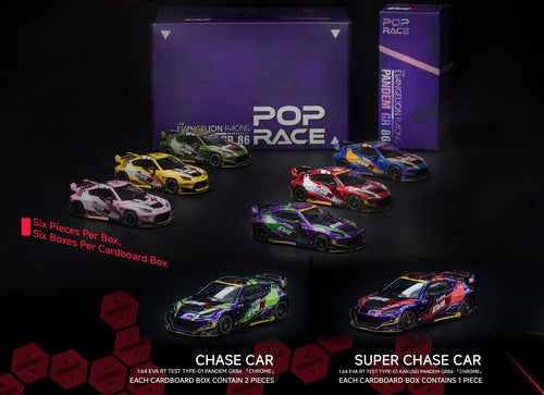 Load image into Gallery viewer, (Pre-order) POP RACE x EVANGELION 1/64 RACING PANDEM GR 86 Full set of 6
