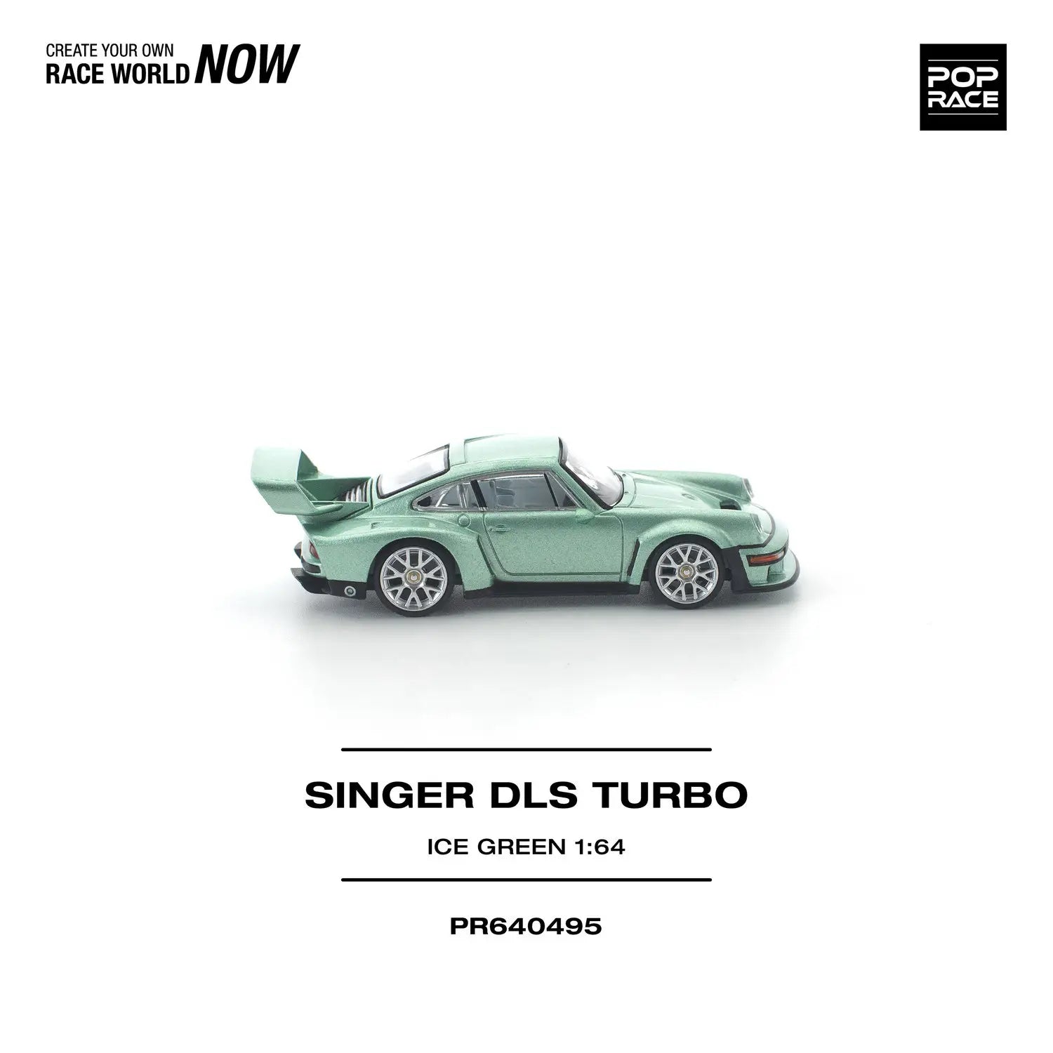 (Pre-order) POP RACE 1/64 SINGER DLS TURBO ICE GREEN Diecast Model Car #PR640495