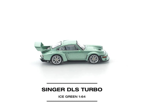 Load image into Gallery viewer, (Pre-order) POP RACE 1/64 SINGER DLS TURBO ICE GREEN Diecast Model Car #PR640495
