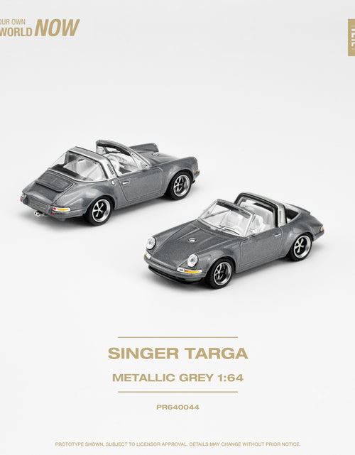 Load image into Gallery viewer, POPRACE 1/64 SINGER TARGA METALLIC GREY Diecaset Model Car
