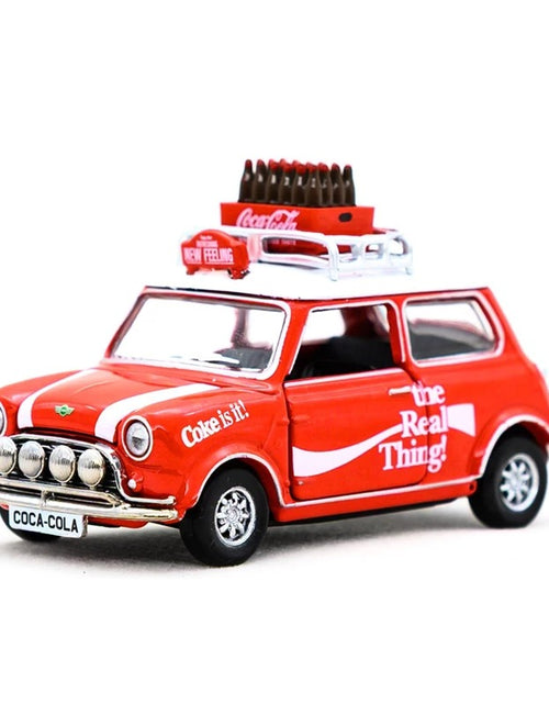 Load image into Gallery viewer, Tiny City Die-cast Model Car - Mini Cooper Mk 1 Coca-Cola (with bottle of coke)
