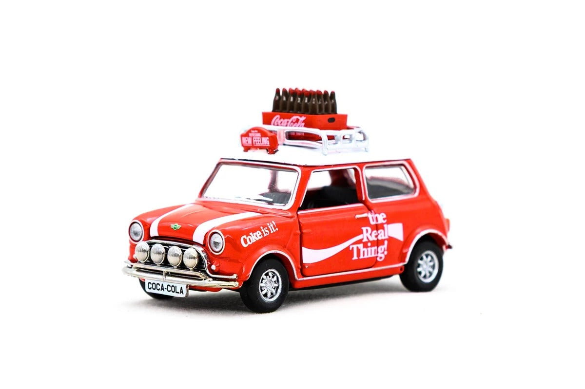 Tiny City Die-cast Model Car - Mini Cooper Mk 1 Coca-Cola (with bottle of coke)