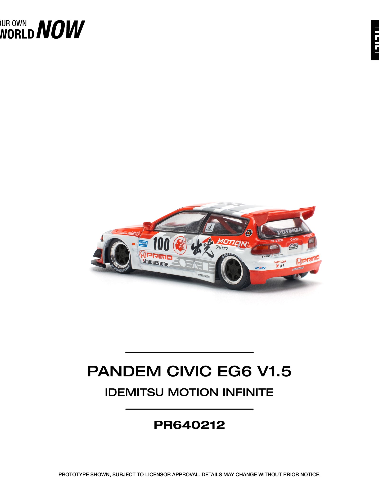 POPRACE 1/64 PANDEM CIVIC EG6 v1.5 IDEMITSU MOTION INFINITE Model