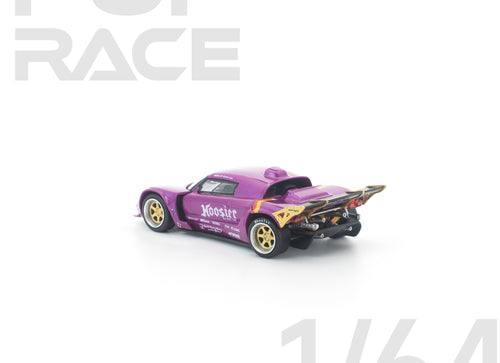 Load image into Gallery viewer, (Pre-order) POPRACE 1/64 PANDEM LOTUS ELISE PURPLE Model Car #PR640448

