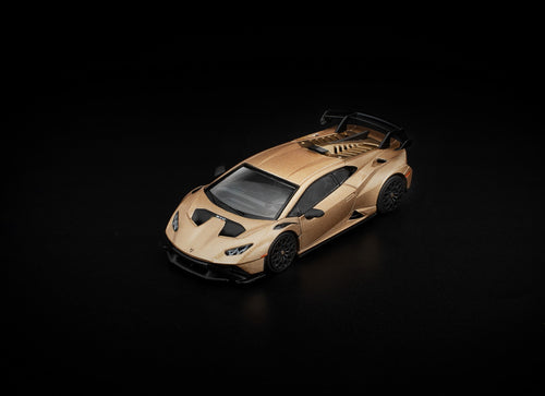 Load image into Gallery viewer, (Pre-order) POPRACE 1/64 LAMBORGHINI HURACAN STO MATTE GOLD #PR640413 Model Car

