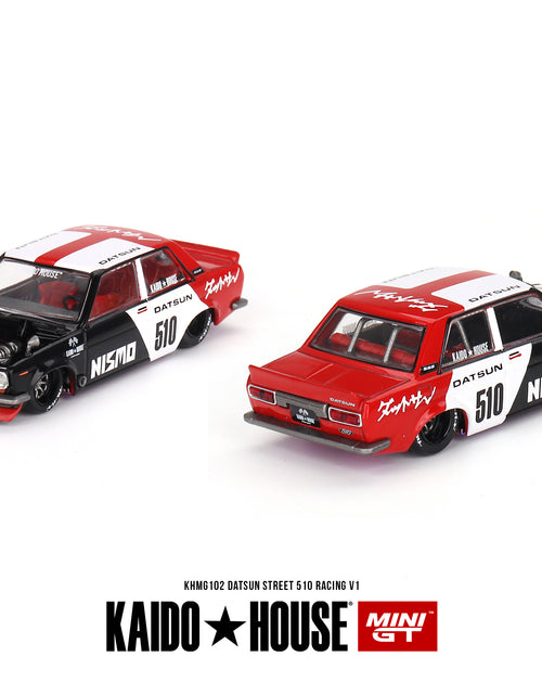Load image into Gallery viewer, Mini GT x Kaido 1/64 Datsun Street 510 Racing V1 Diecast Model Car
