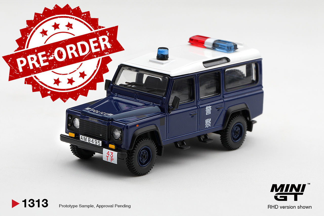 (Pre-order) Mini GT #1313 Land Rover Defender 110 Royal HK Police Tai Po Distrit