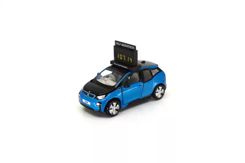 Tiny City Exhibition Exclusive Diecast Car: BMW i3 Clock Car HK Half Marathon