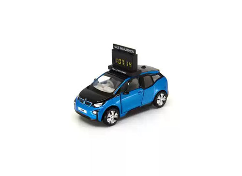 Load image into Gallery viewer, Tiny City Exhibition Exclusive Diecast Car: BMW i3 Clock Car HK Half Marathon
