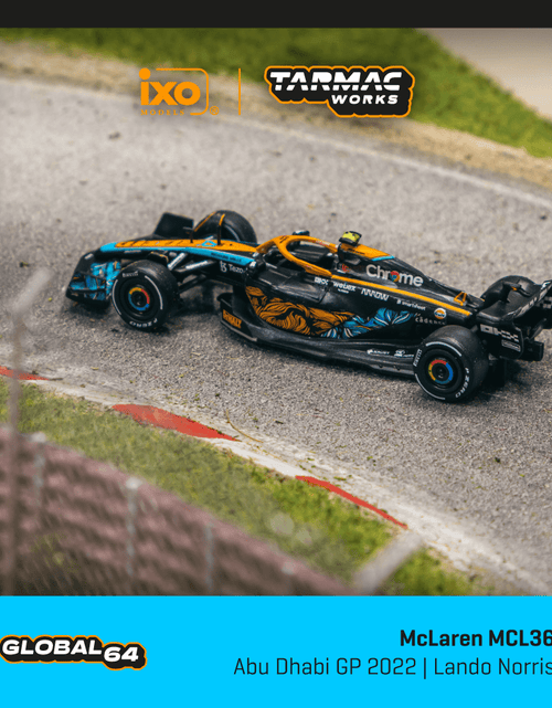Load image into Gallery viewer, Tarmac Works 1/64 McLaren MCL36 Abu Dhabi Grand Prix 2022 Model Car
