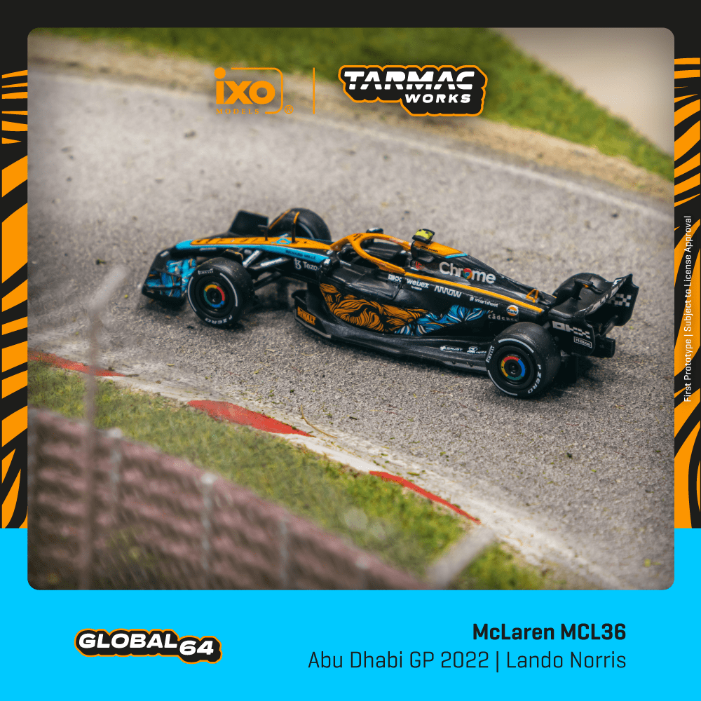 Tarmac Works 1/64 McLaren MCL36 Abu Dhabi Grand Prix 2022 Model Car