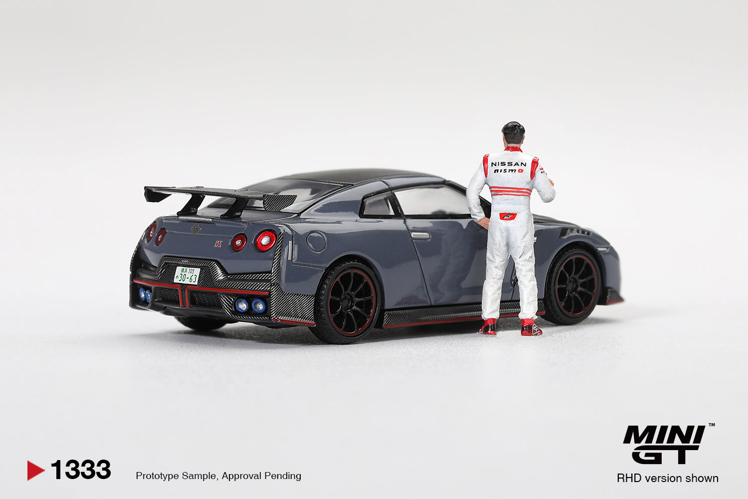 (Pre-order) Mini GT #1333 Nissan GT-R Nismo 2024 Tsukuba W/ Matsuda Figure RHD