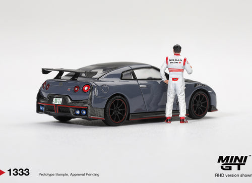 Load image into Gallery viewer, (Pre-order) Mini GT #1333 Nissan GT-R Nismo 2024 Tsukuba W/ Matsuda Figure RHD
