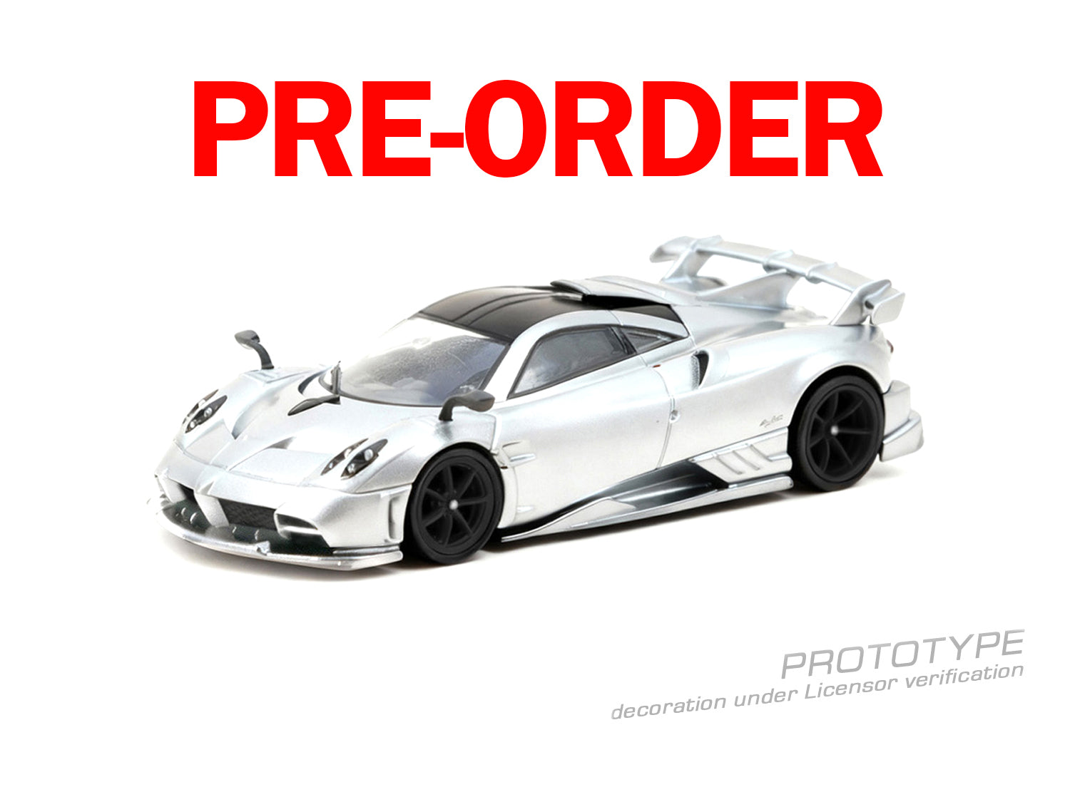 (Pre-order) Tarmac Works Pagani Imola Matt Silver 1/64 Diecast Model Car
