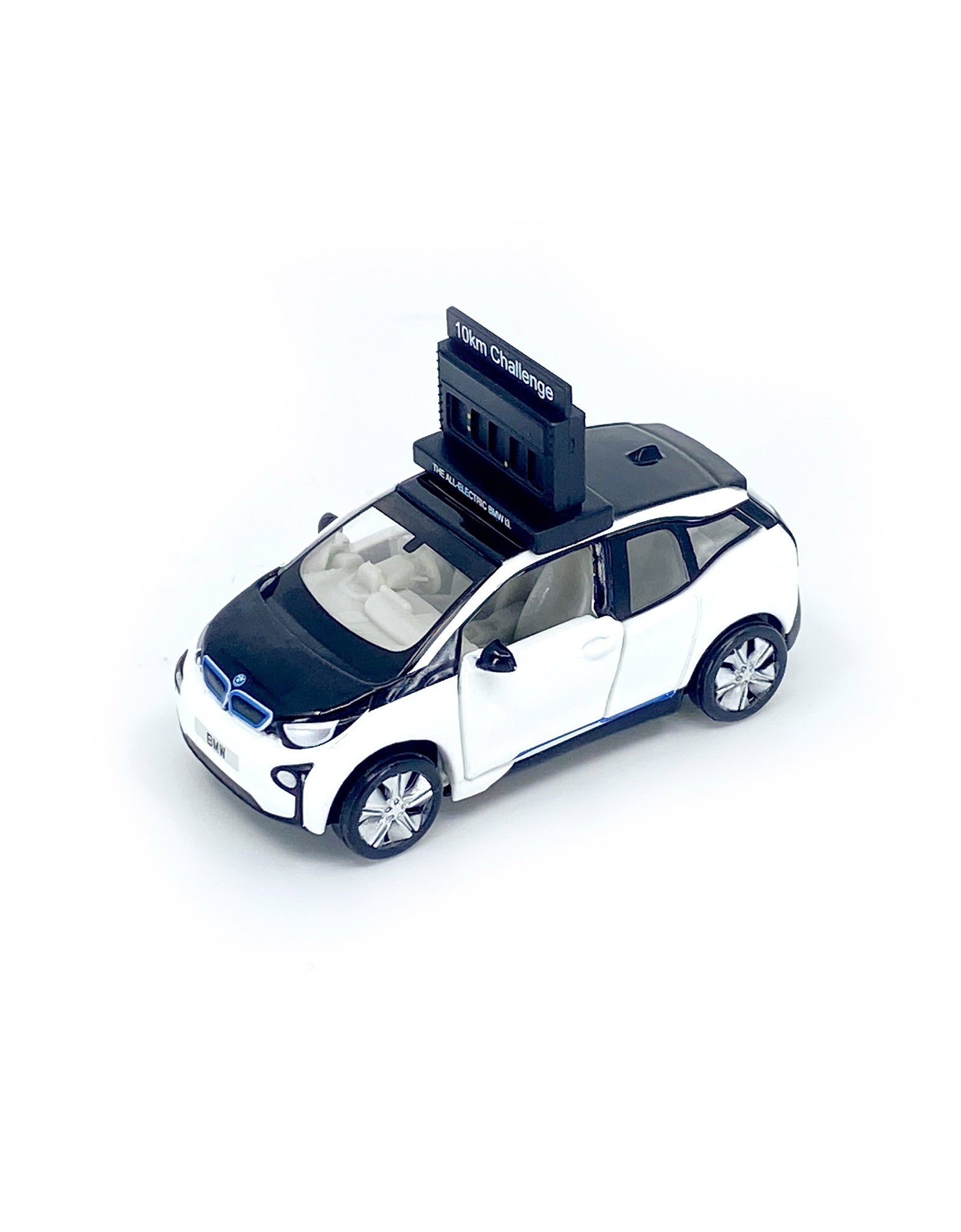 TINY HK #161 BMW i3 Marathon Clock Car (Capparius White) Diecast Car w/ sticker