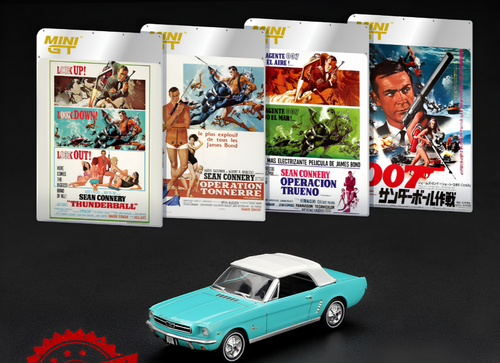Load image into Gallery viewer, (Pre-order) Mini GT #923 Ford Mustang Convertible "Thunderball" James Bond 007

