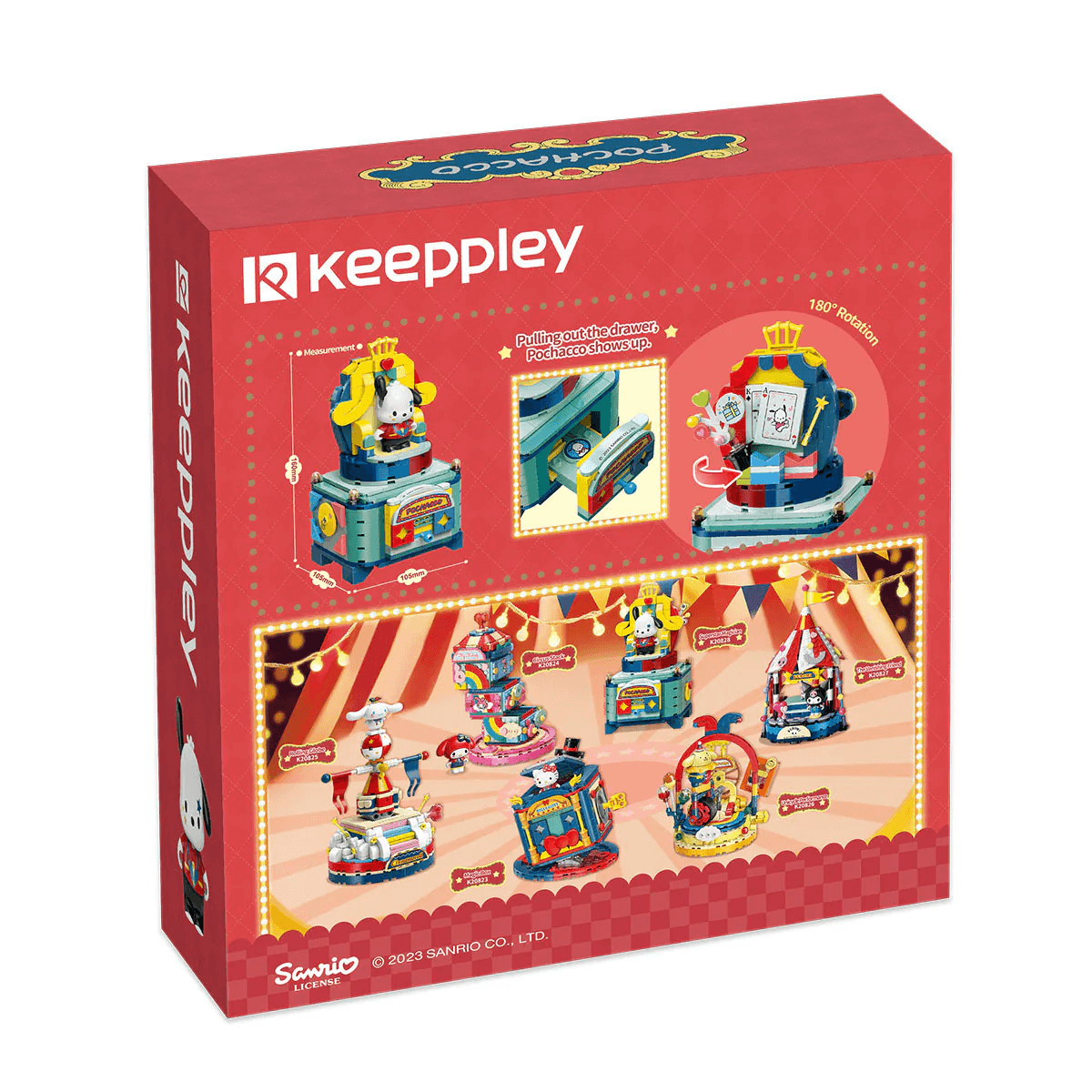 Keeppley Blocks Toy #K20828 Sanrio Series - Pochacco Superstar Magician