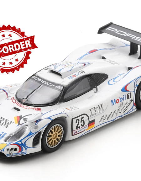 (Pre-order) Spark Porsche 911 GT1 No.25 2nd Le Mans 24H 1998 Diecast Model Car