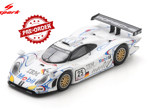 Load image into Gallery viewer, (Pre-order) Spark Porsche 911 GT1 No.25 2nd Le Mans 24H 1998 Diecast Model Car
