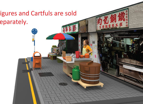 Load image into Gallery viewer, TINY Hong Kong City HK S4 Scale 1/35 Cartful Old Street diorama Painted model
