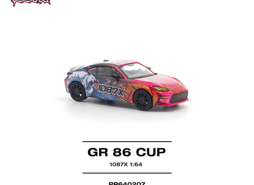 Load image into Gallery viewer, POPRACE 1/64 1087X GR86 CUP Diecast Model Car
