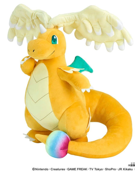 Takara Tomy Pokemon Pocket Monster Soft Plush Toy Mega Dragonite 33cm