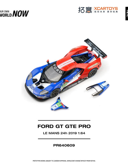 (Pre-order) POPRACE 1/64 - FORD GT GTE PRO LE MANS 24H 2019 Diecast Model Car