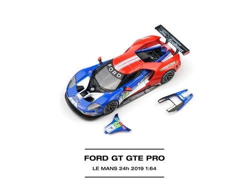 Load image into Gallery viewer, (Pre-order) POPRACE 1/64 - FORD GT GTE PRO LE MANS 24H 2019 Diecast Model Car
