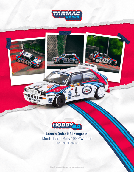 Tarmac Works 1/64 Lancia Delta HF Integrale  Monte Carlo Rally 1992