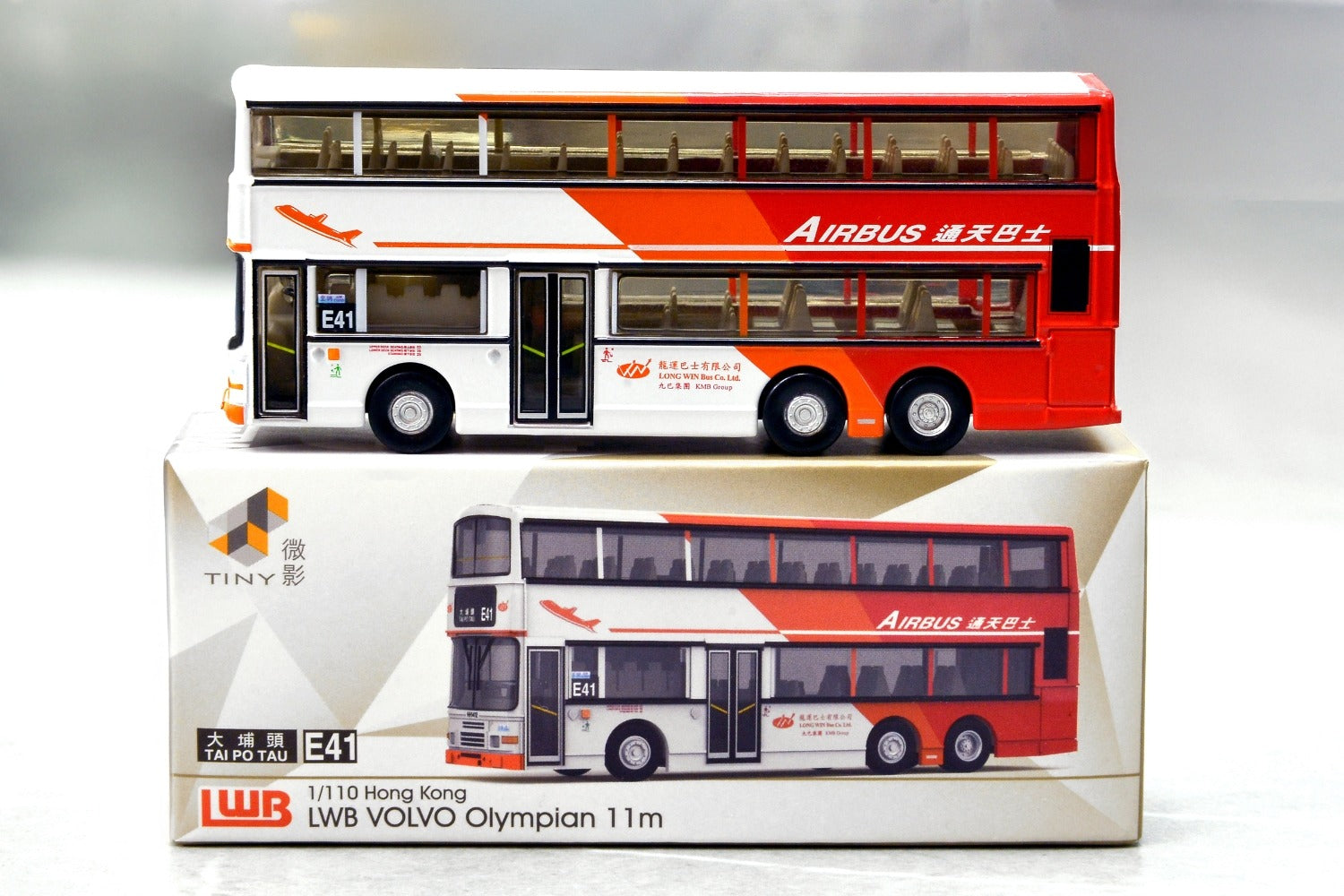 Tiny City Die-cast Model Car - KMB VOLVO Olympian 11m (E41) Bus model