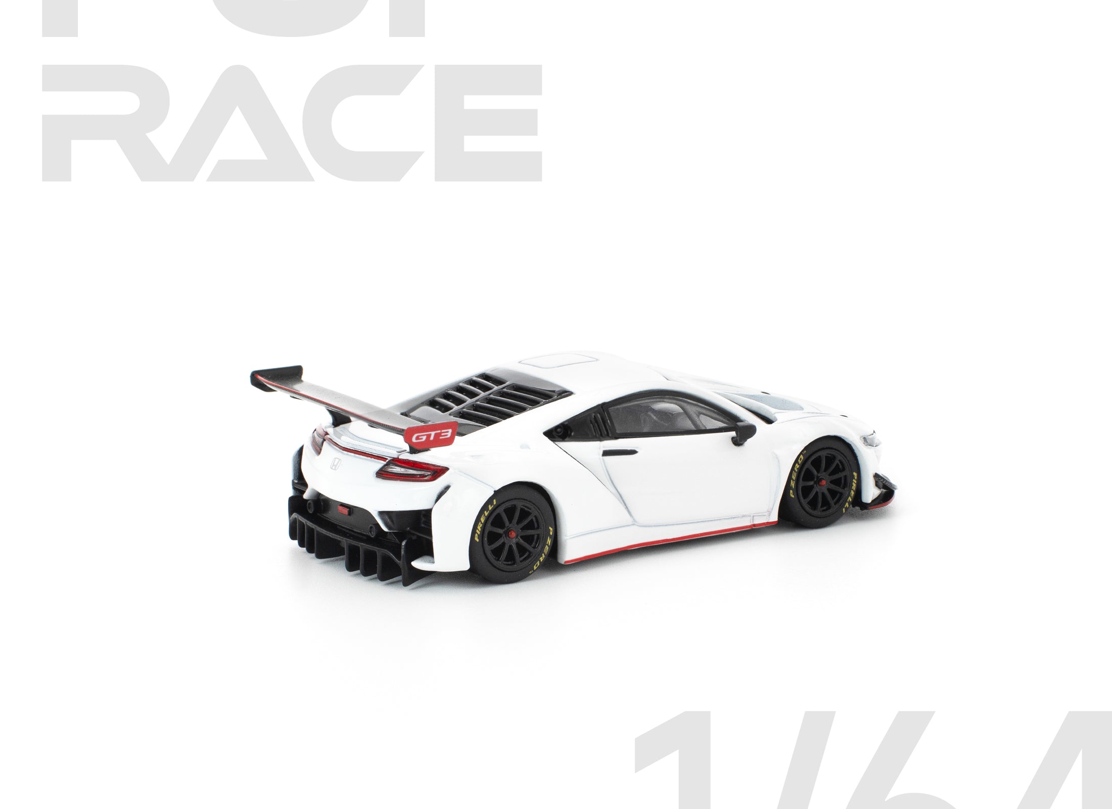 (Pre-order) POPRACE 1/64 HONDA NSX GT3 EVO22 - WHITE Diecast Model Car