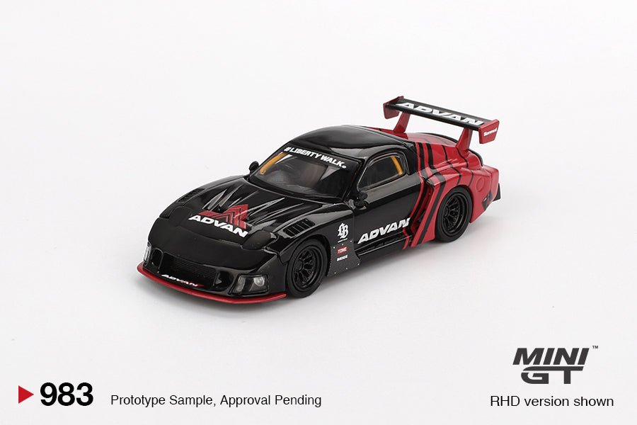 Mini GT #983 Mazda RX-7 LB-Super Silhouette Advan RHD Model Car
