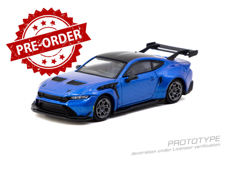 (Pre-order) Tarmac Works 1/64 Ford Mustang GTD Blue Global64 Diecast Model Car