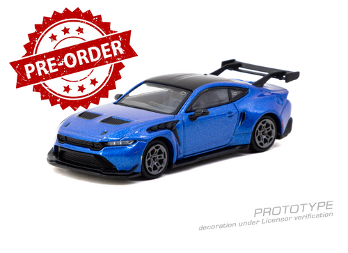 Load image into Gallery viewer, (Pre-order) Tarmac Works 1/64 Ford Mustang GTD Blue Global64 Diecast Model Car
