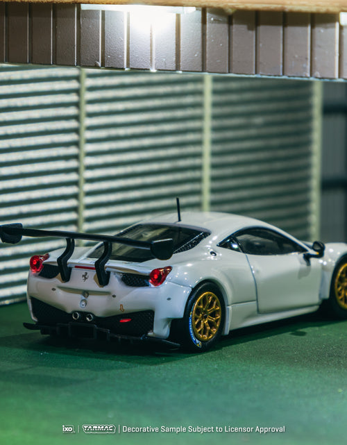 Load image into Gallery viewer, Tarmac Works 1/64 Ferrari 458 Italia GT3 White Diecast Model Car
