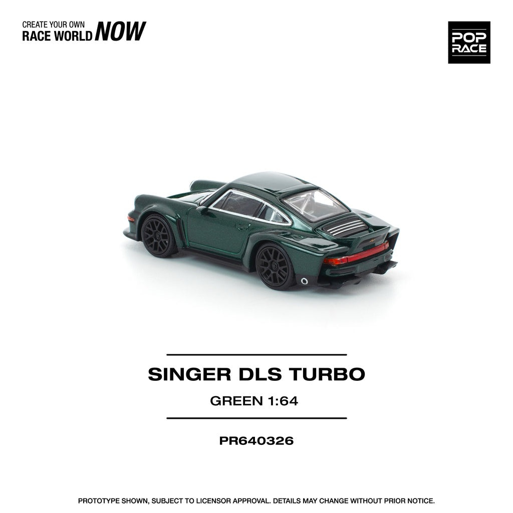 (Pre-order) POPRACE 1/64 SINGER DLS TURBO (ROAD) GREEN Diecast Model Car