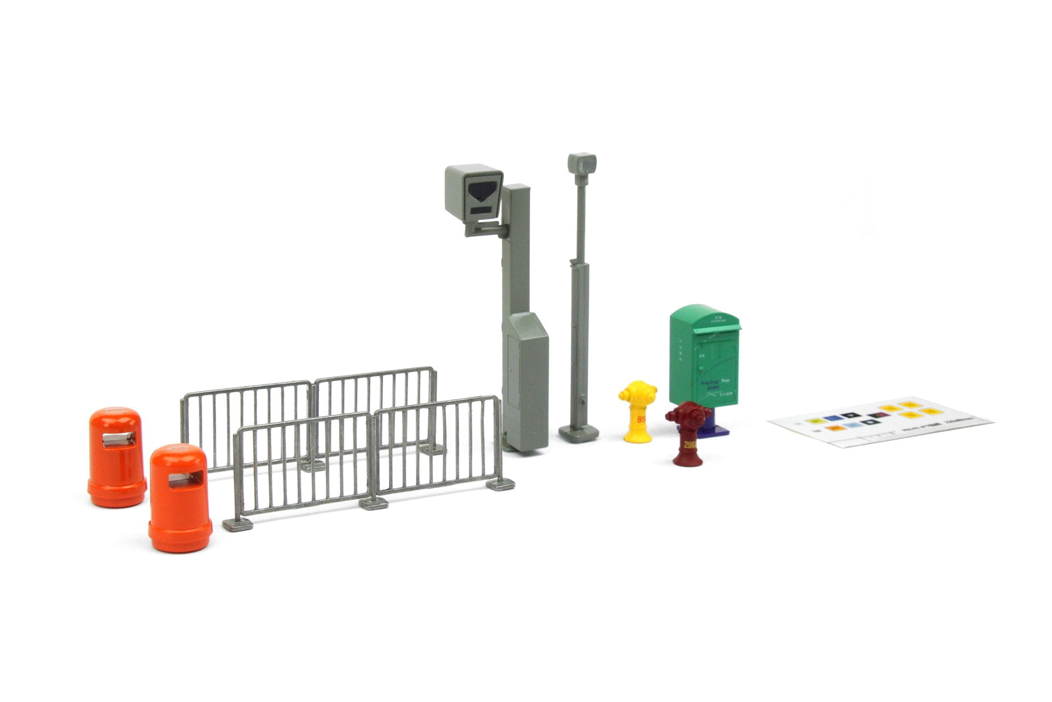 TINY Hong Kong City Ax8 1/4 Road Accessory Set Color Painted Model Dioramas
