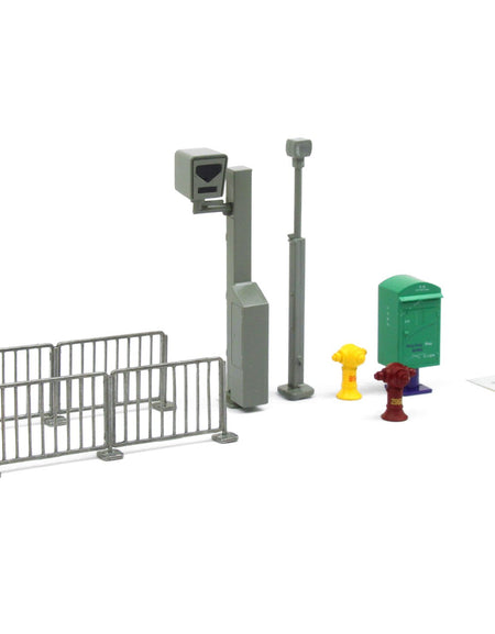 TINY Hong Kong City Ax8 1/4 Road Accessory Set Color Painted Model Dioramas
