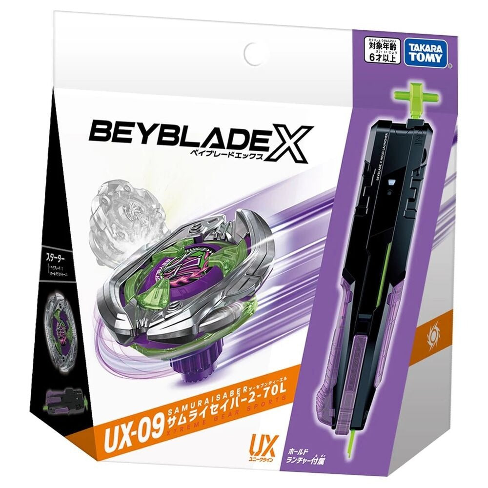 Takara Tomy Beyblade X Starter Set UX-09 Samurai Saber 2-70L