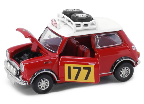 Load image into Gallery viewer, TINY Hong Kong #177 Mini Cooper Rally Red Mk1 Scale 1:50 Diecast Mini  Car

