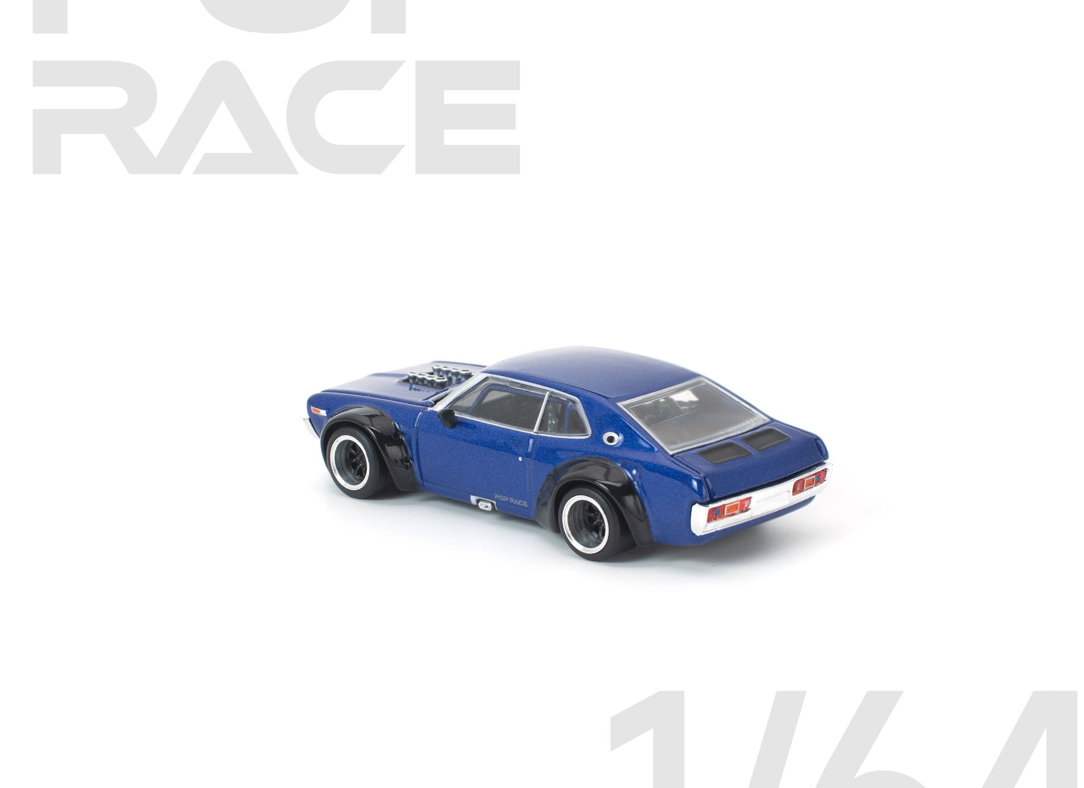 (Pre-order) POP RACE 1/64 LAUREL C130 BLUE Diecast Model Car #PR640320