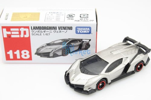 Load image into Gallery viewer, Takara Tomy Tomica #118 Lamborghini Veneno Car Scale 1/67 Diecast Toy Car 2015
